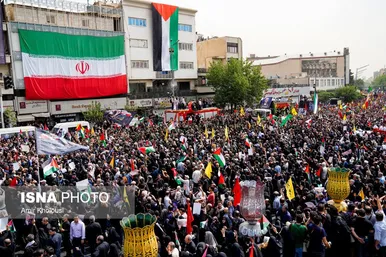 عکس‌هایی از مراسم تشییع پیکر شهید اسماعیل هنیه در تهران - ۱