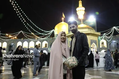 گزارش تصویری | حرم امام هشتم در شب میلاد امام علی(ع)