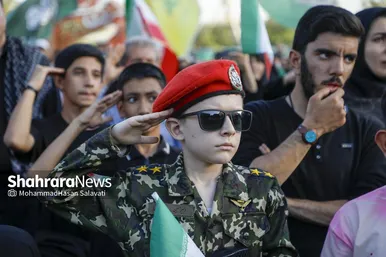 گزارش تصویری | اجتماع بزرگ کودکان و نوجوانان مشهدی در یادبود شهدای کودک و نوجوان ایرانی حمله رژیم صهیونی