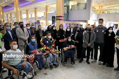 استقبال از سه عضو کاروان پارالمپیک کشور در مشهد