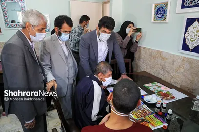 بازدید حسن یزدانی از آسایشگاه شهید بهشتی مشهد