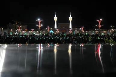 مراسم خطبه خوانی شب عاشورا در حرم مطهر رضوی‎‎‎‎