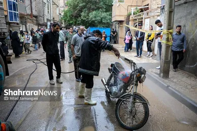 عکس‌هایی از خیابان سپاه در محله سیدی مشهد ۴۸ ساعت پس از سیل