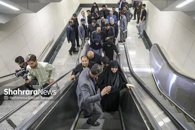 گزارش تصویری | آغاز بهره برداری از ایستگاه بسیج خط ۳ قطار شهری مشهد