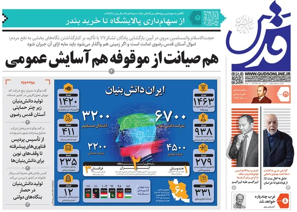 صفحه نخست روزنامه‌های کشور - یکشنبه ۲۹ خرداد ۱۴۰۱