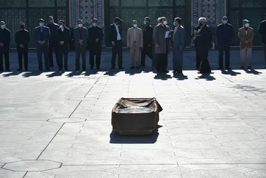 مراسم تشییع و تدفین پیکر «سعید تشکری» در حرم مطهر رضوی