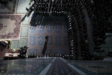 مراسم خطبه خوانی شب عاشورا در حرم مطهر رضوی‎‎‎‎