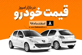 قیمت خودرو&zwnj;های داخلی و خارجی در بازار امروز ۸ اسفند ۹۸ +جدول