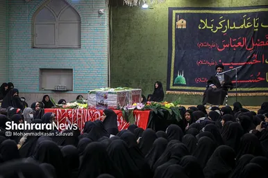 تشییع پیکر بانوی شهیده فاطمه دهقان از شهدای حادثه تروریستی کرمان
