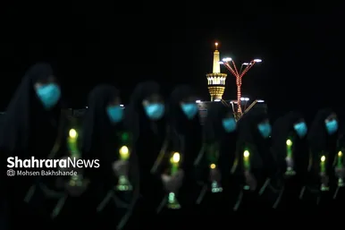 مراسم خطبه خوانی شب عاشورا در حرم مطهر رضوی‎‎‎‎