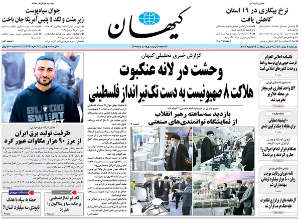 صفحه نخست روزنامه‌های کشور - یکشنبه ۹ بهمن ۱۴۰۱