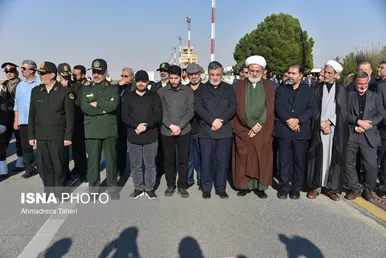 مراسم استقبال از پیکر شهید زاهدی