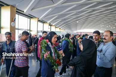گزارش تصویری | استقبال از تیم ملی فوتبال بانوان ایران در مشهد