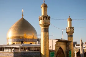 ویدئو | شعار لبیک خامنه&zwnj;ای در حرم امام علی (ع) (۱۰ اسفند ۱۴۰۴)