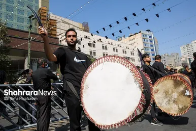 عزاداری شهادت امام رضا(ع) درخیابان های منتهی به حرم مطهر