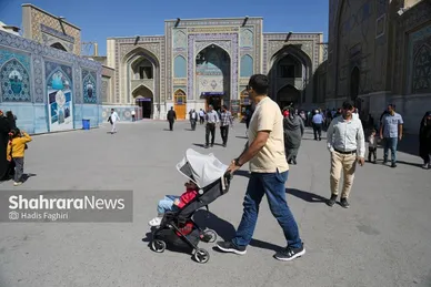 گزارش تصویری | مهمانان کوچک حرم رضوی