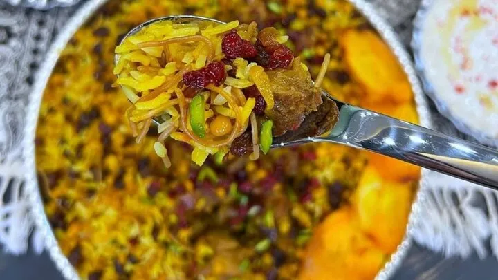 مانی پلو ، غذایی خوشمزه و سمنانی