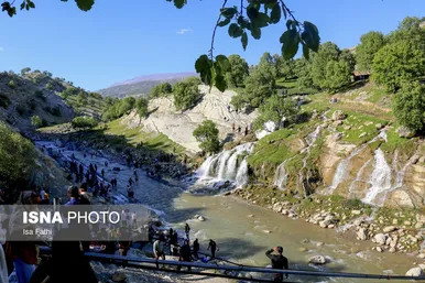 نوروزگردی | آبشار «آبریز» کهگیلویه