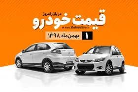 قیمت خودرو&zwnj;های داخلی و خارجی در بازار امروز ۹۸/۱۱/۱ +جدول