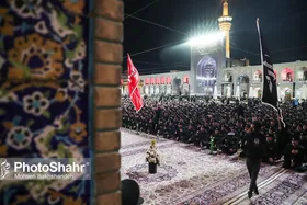 حرم مطهر رضوی سوگوار شهادت سَیِّدُالسّاجِدین(ع)