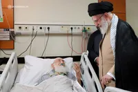 عیادت رهبر معظم انقلاب از آیت‌الله نوری همدانی