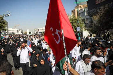 مراسم استقبال کاروان پیاده انصار الحسین (ع)