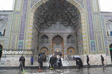 گزارش تصویری | یک روز برفی در حرم مطهر امام رضا(ع) - ۲۱ بهمن ۱۴۰۳