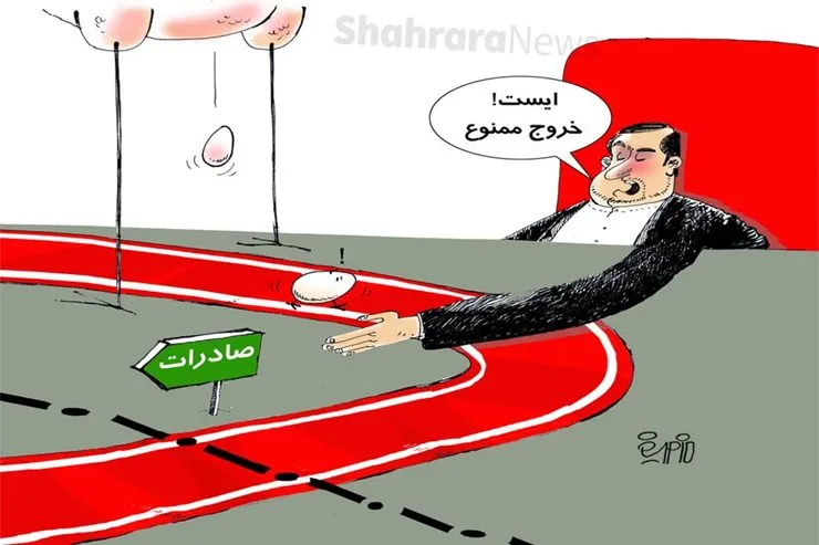 کاریکاتور |  صادرات تخم مرغ متوقف شد