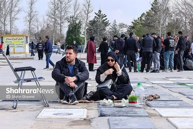 گزارش تصویری | زیارت اهل قبور در آخرین پنجشنبه سال