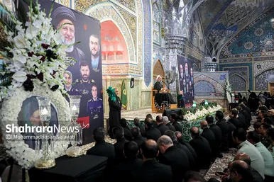 مراسم بزرگداشت هفتمین روز شهادت شهدای خدمت در حرم مطهر رضوی