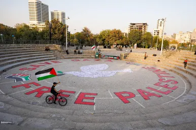 چیدمان چهار هزار درنای کاغذی در حمایت از کودکان غزه