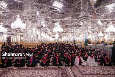 عکس‌هایی از مراسم دانش‌آموختگی دانشجویان علوم پزشکی سراسر کشور در حرم امام‌رضا(ع)