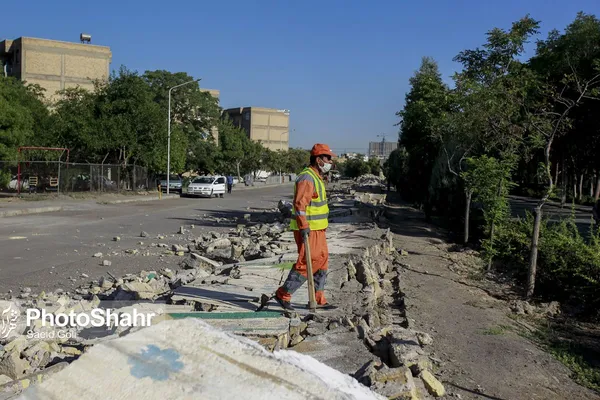 دیوار حائل شهرک پردیس و شهرک شهید بهشتی مشهد تخریب شد