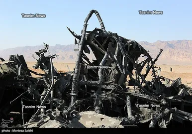 تصاویری از هواپیماهای منهدم‌شده آمریکا در جنوب اصفهان