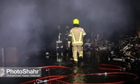 وقوع حریق در یک مجتمع مسکونی ۱۸ طبقه در تهران