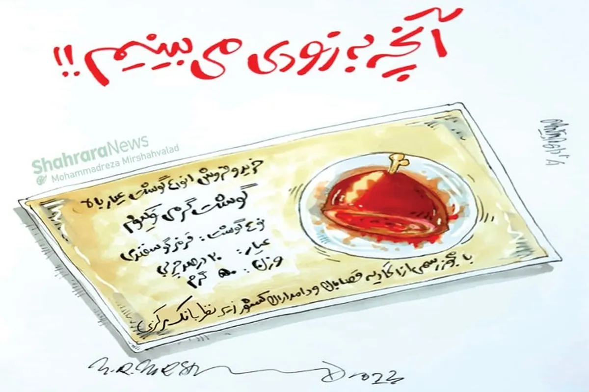 کارتون | نرخ هر کیلو گوشت در مشهد به ۲۵۰ تا ۳۰۰ هزار تومان رسید