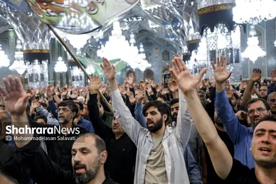 گزارش تصویری | وداع با پیکر مطهر ۴ شهید حمله رژیم صهیونی در حرم مطهر رضوی