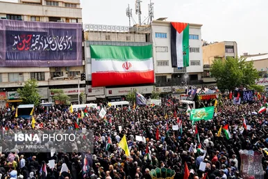 عکس‌هایی از مراسم تشییع پیکر شهید اسماعیل هنیه در تهران - ۱