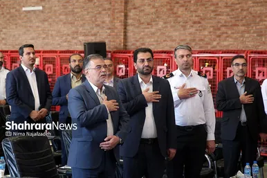 رژه ناوگان خودرویی آتش نشانی مشهد
