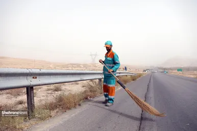 پاکسازی ٧ محور ورودی مشهد مقدس در دهه آخر صفر