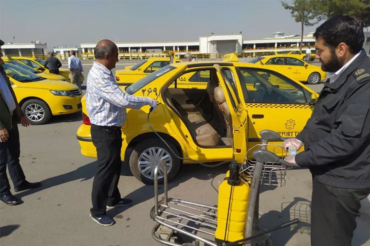 ضدعفونی ۱۰۰۰ دستگاه تاکسی ناوگان تاکسیرانی
