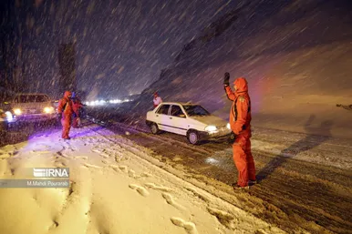ایران زیباست | بارش برف در جاده چالوس