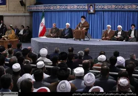 دیدار مسئولان نظام و میهمانان کنفرانس وحدت اسلامى&zwnj; با رهبر انقلاب