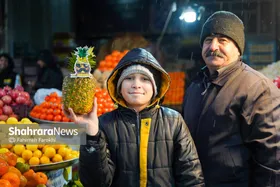 گزارش تصویری | بازار میوه در شب یلدا