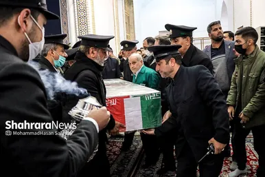 تشییع پیکر شهید مدافع امنیت «حسن براتی» در مشهد