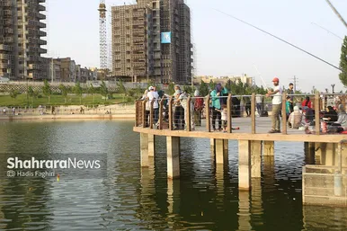 جشنواره ماهیگیری در رود پارک مشهد