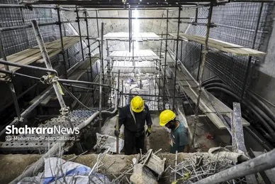 گزارش تصویری | مراحل پایانی ساخت ایستگاه بسیج در خط ۳ قطارشهری مشهد