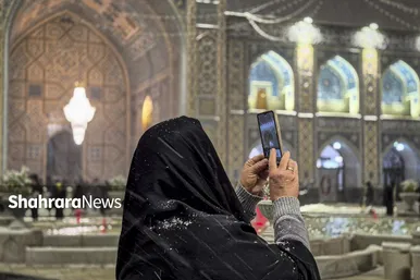 گزارش تصویری | حال و هوای برفی حرم مطهر رضوی
