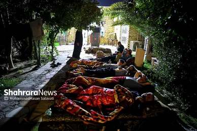 گزارش تصویری | پیاده روی شبانه زائران اربعین در طریق العلماء