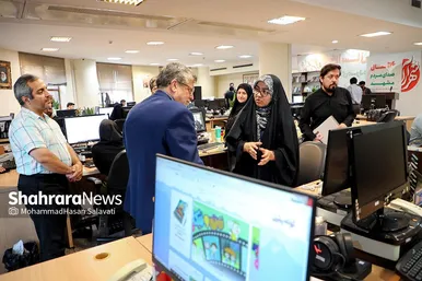حضور شهردار مشهد در موسسه شهرآرا به مناسبت روز خبرنگار
